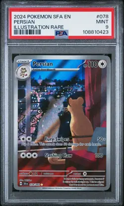 Pokemon TCG Persian 078 078/064 SFA EN-Shrouded Fable IR MINT PSA 9 CLEAN - Image 1