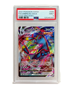 2021 Pokemon SWSH Full Art Umbreon Vmax 095/203 Evolving Skies PSA 9 - Image 1