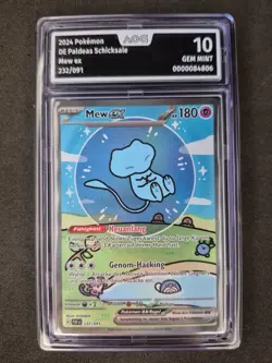 2024 Pokemon Mew EX, Paldeas Schicksale, AOG 10, PAF 232/091, "Bubble Mew", DE - Image 1