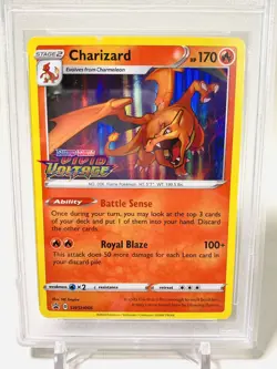 2020 POKEMON SWSH #066 CHARIZARD HOLO PSA 9 MINT PROMO PRERELEASE BLACK STAR - Image 3