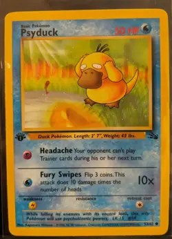 Psyduck - FIRST EDITION - Fossil Set - Pokemon TCG 53/62 - Image 1