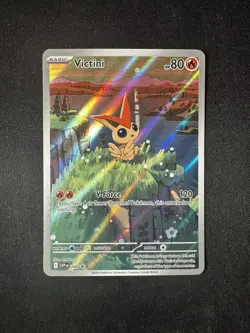 Pokemon TCG Victini SVP 208 Full Art Illustration Black Star Promo Rare Holo - Image 1