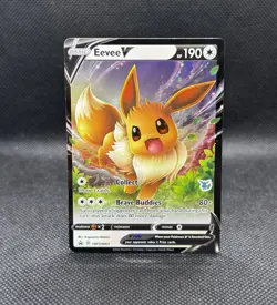 Eevee V - (Eevee Stamped) SWSH065 Battle Academy 2022 Holo Pokemon - Image 1