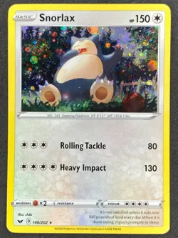 Pokemon Snorlax Cosmos Holo 140/202 SSH Sword & Shield NM - Image 1