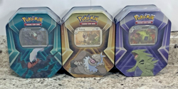 Pokemon TCG: Triple Whammy Tins Lot Of 3 New Factory Sealed Ships Fast 💨 - Image 1