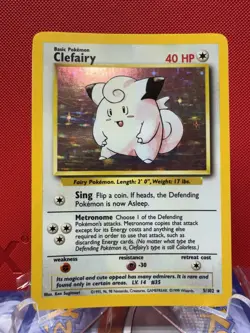Clefairy Pokemon Holo 1999 Base Set 5/102 MP WotC - Image 1