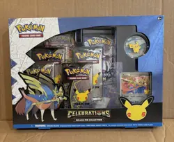 Pokemon TCG - Celebrations Zacian LV. X Deluxe Pin Collection Box Factory Sealed - Image 1