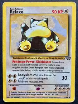 Pokemon *Relaxo* 27/64 ~ Jungle Dschungel Set ~ Deutsch 1999-2000 - Image 1