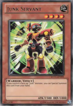 Yugioh Junk Servant EXVC-EN001 Rare LP - Image 1