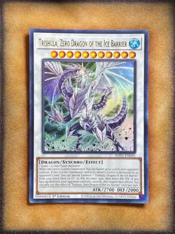 Yugioh Trishula, Zero Dragon of the Ice Barrier SDFC-EN041 Ultra Rare 1st Ed NM - Image 1