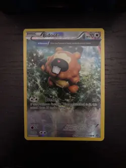 Bidoof Pokemon card 117/160 Xy-Primal Clash Reverse Holo Art - Image 1