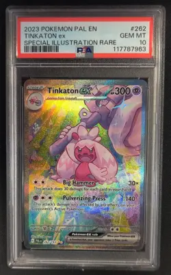 PSA 10 GEM MINT Tinkaton ex 262/193 Paldea Evolved Pokemon Graded Card - Image 1