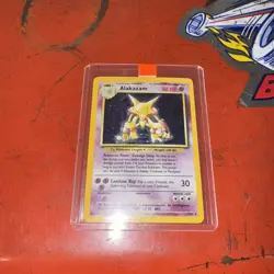 Pokemon TCG Alakazam Holo Rare Card 1/102 Base Set 1999 - Image 1
