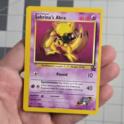 Sabrinas Abra OC Error Black Star Promo 19 Wotc LP Condition Pokemon Card - Image 1