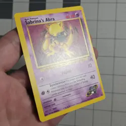 Sabrinas Abra OC Error Black Star Promo 19 Wotc LP Condition Pokemon Card - Image 2