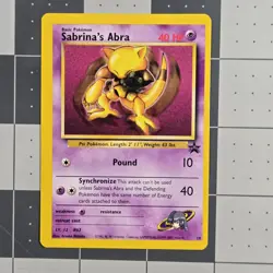 Sabrinas Abra OC Error Black Star Promo 19 Wotc LP Condition Pokemon Card - Image 5