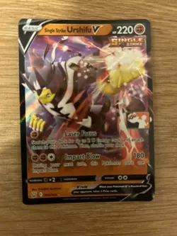 Rapid Strike Urshifu V 087/163 Battle Styles Play Prize Pack Pokemon Card - Image 1