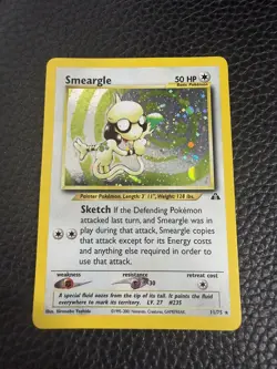 Pokemon TCG Smeargle 11/75 Neo Discovery Unlimited Edition Holo Rare Card NM - Image 2