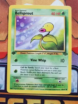 Pokemon Card - Jungle 49/64 - BELLSPROUT (common) **1st Edition** LP-NM - Image 1