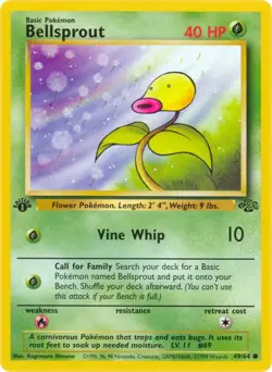 Bellsprout 49/64 Common Jungle 1st Edition Non Holo Pokemon Card - Image 1