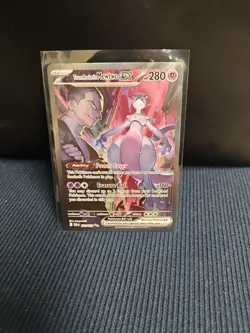 Pokemon TCG Destined Rivals Team Rockets Mewtwo EX Card 231/182 - Image 1