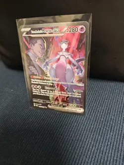 Pokemon TCG Destined Rivals Team Rockets Mewtwo EX Card 231/182 - Image 2