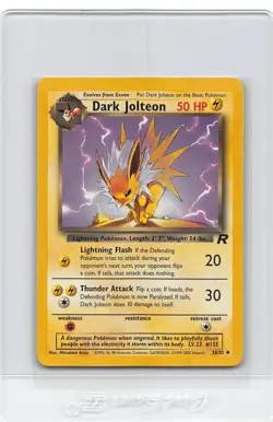 Dark JOLTEON 38/82 - UNCOMMON - Team Rocket - VINTAGE WOTC POKEMON CARD - NM - Image 1