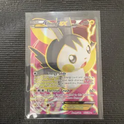Emolga EX 143/146 X & Y Base set XY Ultra Rare Full Art Holo Pokemon Card LP+ - Image 1