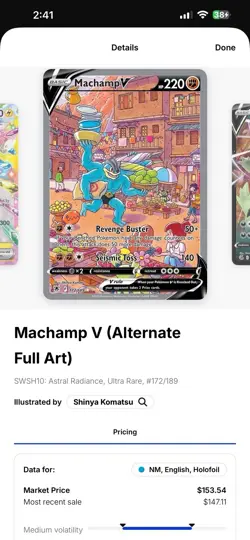 Pokemon Machamp V (Alternate Full Art) 172/189 Swsh10: Astral Radiance Alt Card - Image 3