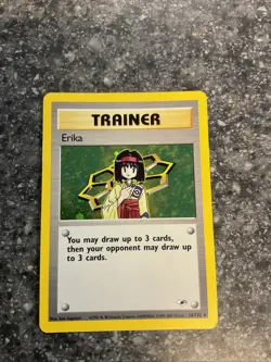 Pokemon TCG Erika Gym Heroes Holo Rare Card 16/132 Moderately Played - Image 1