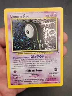 Pokemon Unown A Card 14/75 Neo Discovery Holo Rare Unlimited 2000 - Image 5