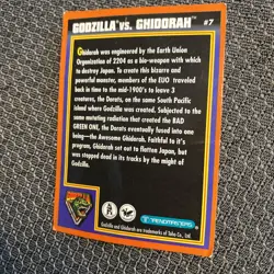 1994 Trendmasters Godzilla Vs GHIDORAH (#7) King Of The Monsters Toho Card TCG - Image 3