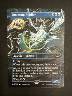 MTG Quantum Riddler 305 Borderless Regular Mythic Edge of Eternities EOE - Image 1