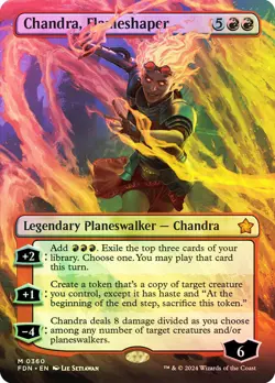 MTG FOIL Chandra, Flameshaper Borderless - Foundations #360 - Image 1