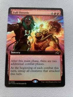 Full Throttle *** Extended Art FOIL *** - MTG DFT Aetherdrift - NM/MINT - Image 1
