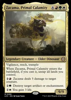Zacama, Primal Calamity Commander: The Lost Caverns of Ixalan NM MTG Non-Foil - Image 1