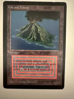 MTG Volcanic Island, Dual Land, Limited Edition - Beta - Image 5