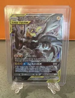 2019 Pokemon Tag Team Pikachu & Zekrom GX Black Star Promo SM168 - Image 1