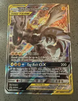 2019 Pokemon Tag Team Pikachu & Zekrom GX Black Star Promo SM168 - Image 3