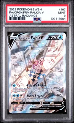 Origin Forme Palkia V PSA 9 167/189 Astral Radiance Holo Pokemon TCG Full Art - Image 1