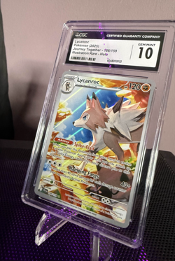 Pokemon Lycanroc Journey Together 166/159 Illustration Rare CGC Gem Mint 10 - Image 1