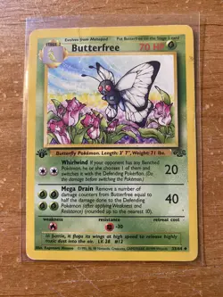 1999 Pokemon Jungle 33/64 Butterfree 1st Edition MP/HP - Image 1