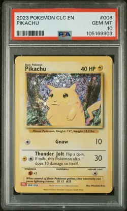 PSA 10 Pokemon Pikachu CLC 008 EN Holo TCG Classic Collection 2023 GEM MINT - Image 1