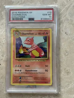 2016 Pokemon TCG XY Evolutions 10/108 Charmeleon PSA 10 GEM MINT Non-Holo - Image 1