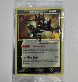 Pokemon TCG Greninja Gold Star SWSH144 Holo Black Star Promo Holo Sealed - Image 1