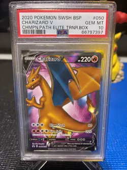 Pokemon Champions Path ETB Promo Charizard V SWSH050 PSA 10 GEM MINT - Image 1