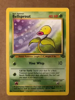 Pokemon Bellsprout 49/64 Jungle 1st Edition LP See Pictures - Image 1