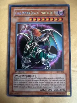 YuGiOh Chaos Emperor Dragon-Envoy Of The End Secret Rare 1st Edition IOC-000 - Image 1