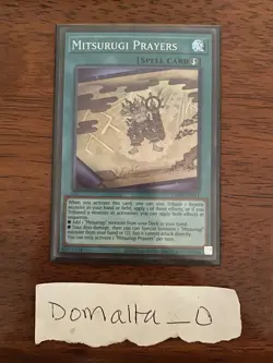 Yugioh Mitsurugi Prayers Super Rare OP29-EN011 Near Mint - Image 1