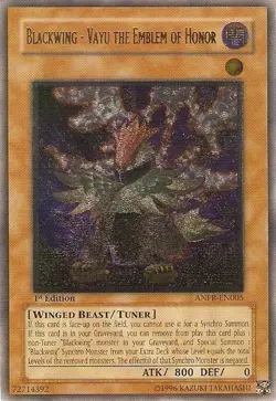 1x (EX) Blackwing - Vayu the Emblem of Honor - ANPR-EN005 - Ultimate Rare - Unli - Image 1